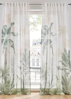 bonprix Rideau panneau à imprimé végétal (1 pce.)| Salon·Rideaux & Voilages|Rideaux Classiques