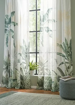 bonprix Rideau panneau à imprimé végétal (1 pce.)| Salon·Rideaux & Voilages|Rideaux Classiques