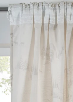 bonprix Rideaux Classiques|Rideau panneau avec paysage hivernal, aussi en XXL (1 pce)