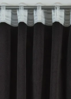 bonprix Rideau thermique avec verso en polaire noire (1 pce)| Rideaux Classiques