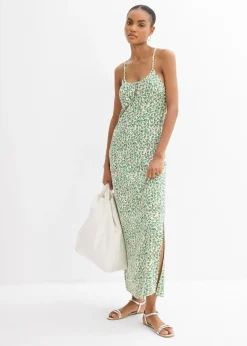 bonprix Robe à bretelles en viscose fluide|Femme Robes