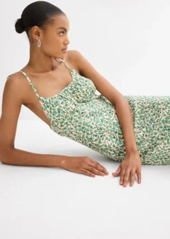 bonprix Robe à bretelles en viscose fluide|Femme Robes