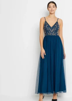 bonprix Robe à bretelles ornée de perles brodées|Femme Mode Festive