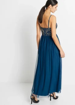 bonprix Robe à bretelles ornée de perles brodées|Femme Mode Festive