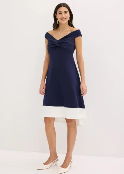 Femme bonprix Mode Festive|Robes|Robe à col Bardot et détail nœud