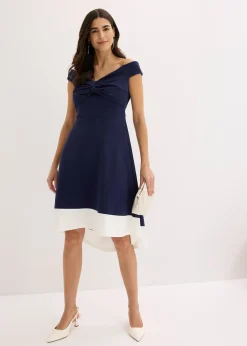 Femme bonprix Mode Festive|Robes|Robe à col Bardot et détail nœud