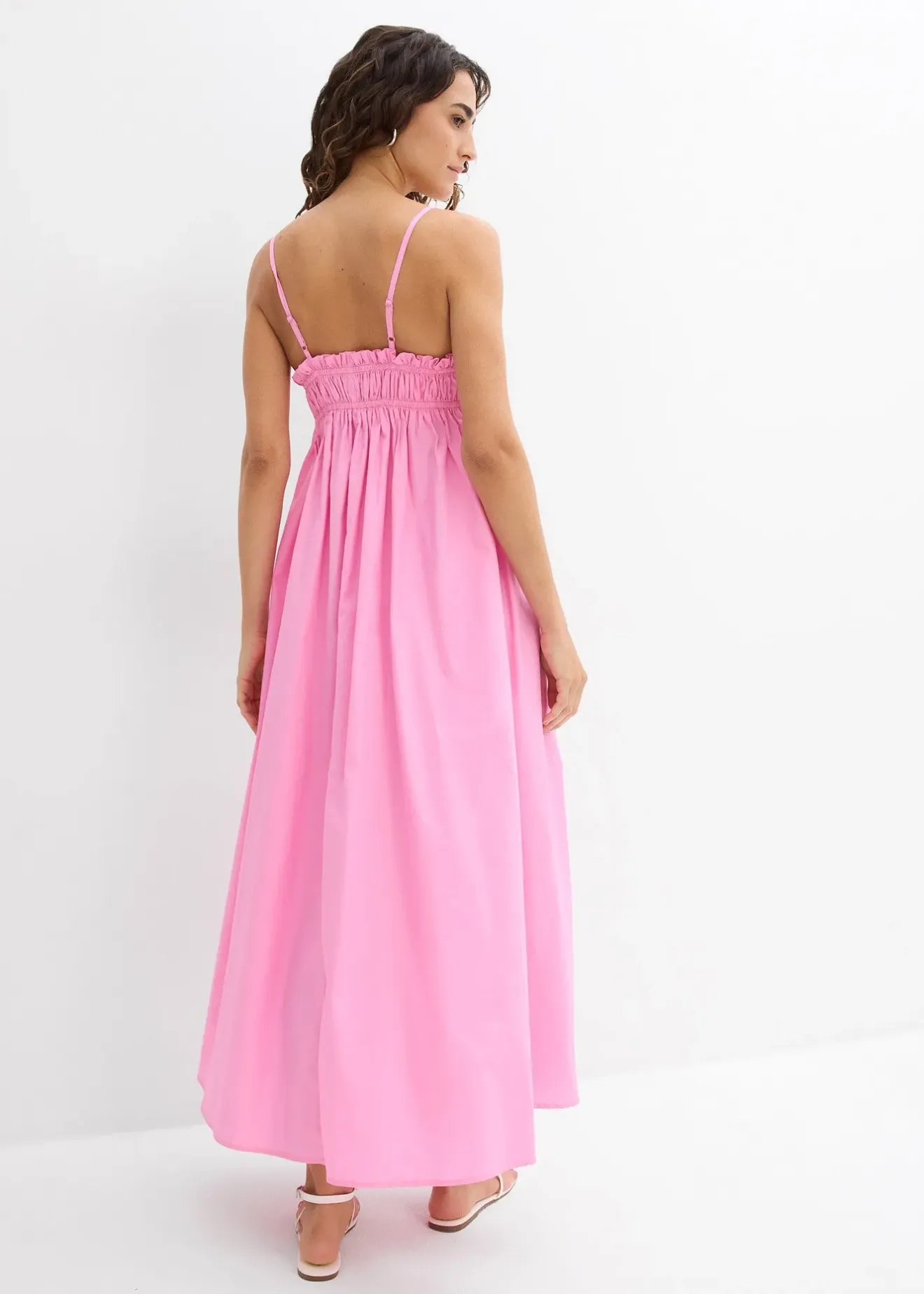 Femme bonprix Robes|Robe 100% coton à fines bretelles