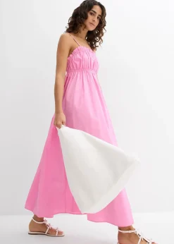 Femme bonprix Robes|Robe 100% coton à fines bretelles