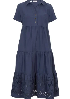 bonprix Robe 100% coton avec broderies anglaises|Femme Robes