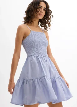 bonprix Robe à fines bretelles 100% coton|Femme Robes