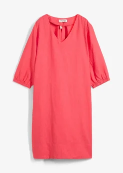 bonprix Robe 100 % lin, manches 3/4|Femme Premium