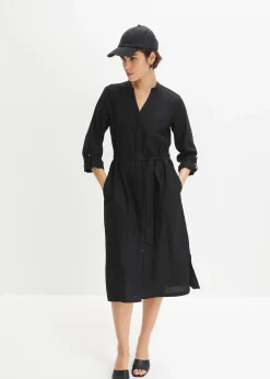 bonprix Robe à poches en lin et viscose|Femme Robes