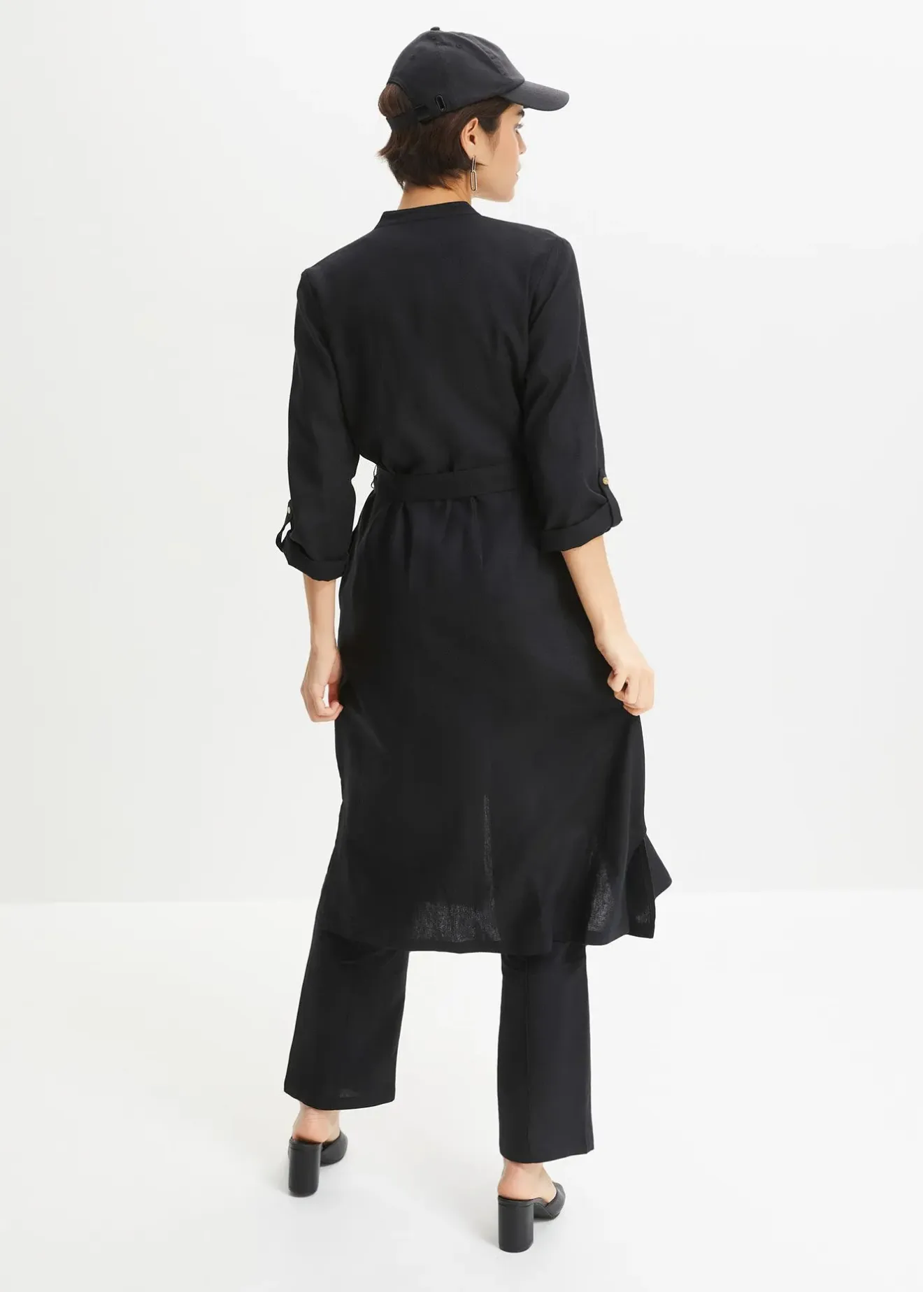bonprix Robe à poches en lin et viscose|Femme Robes