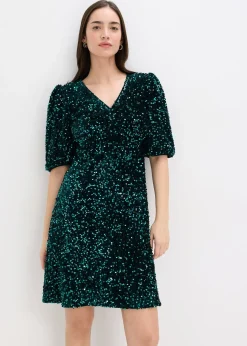 bonprix Robe à sequins|Femme Robes