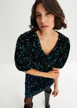 bonprix Robe à sequins|Femme Robes