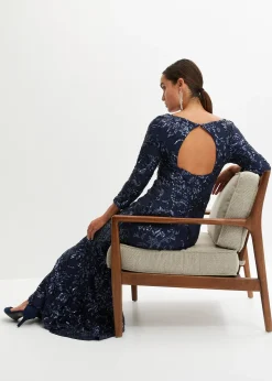 Femme bonprix Tailles Petite|Mode Festive|Robe à sequins avec découpe dos