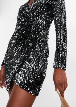bonprix Robe à sequins en velours doux|Femme Robes|Tailles Petite