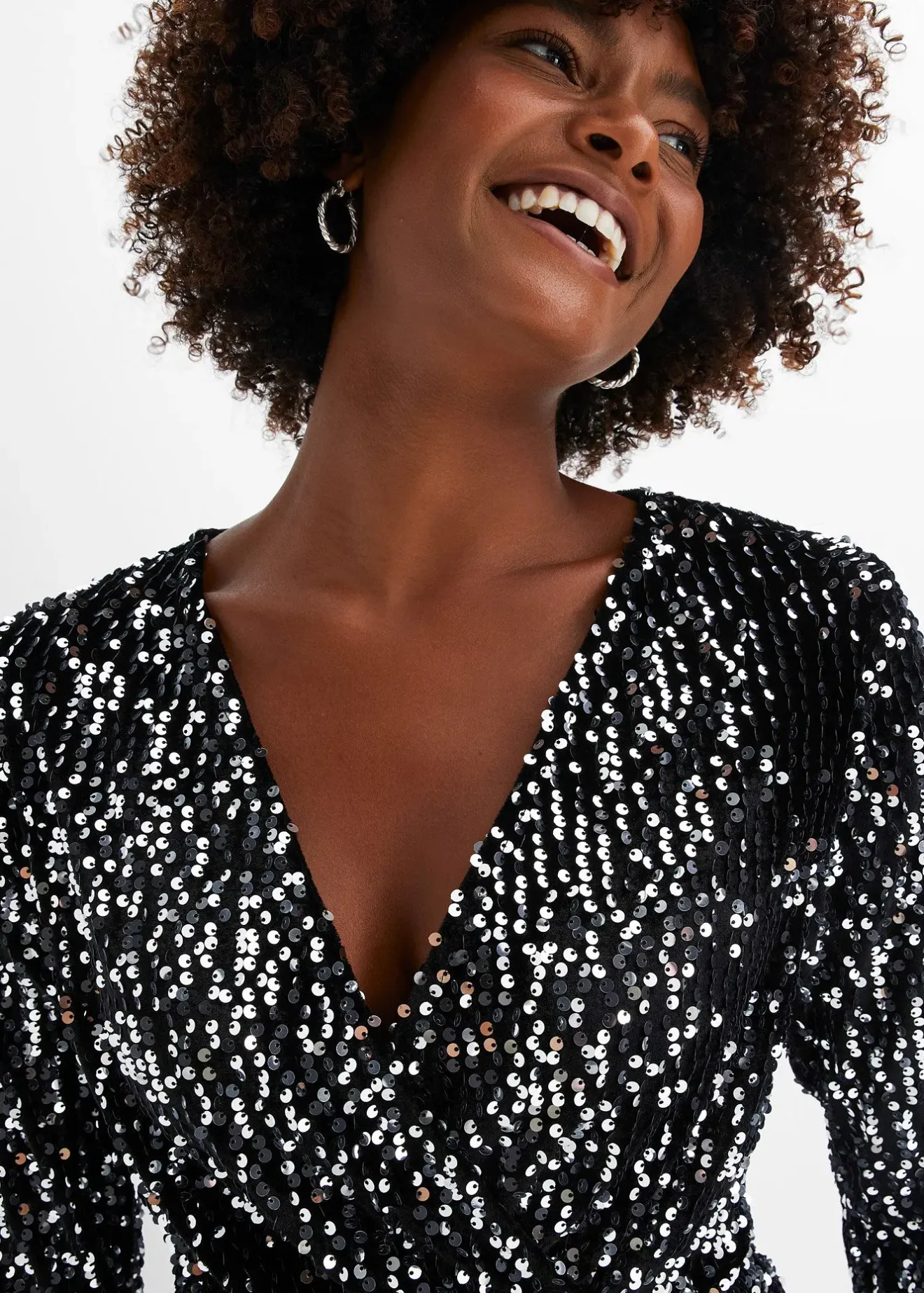 bonprix Robe à sequins en velours doux|Femme Robes|Tailles Petite