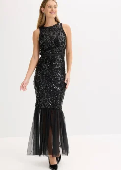 Femme bonprix Mode Festive|Robes|Robe à sequins et base volantée