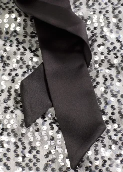 Femme bonprix Robes|Robe à sequins et détail nœud