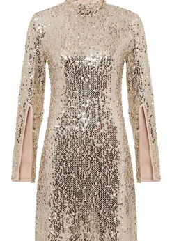 bonprix Robe à sequins et manches trompette|Femme Robes