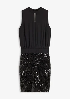 bonprix Robe avec jupe à sequins|Femme Mode Festive|Robes