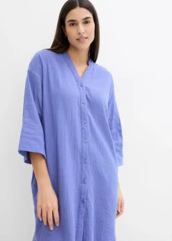 bonprix Robe blouse en gaze de coton|Femme Robes
