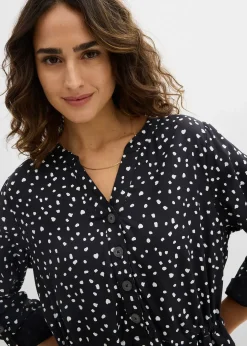 bonprix Robe blouse en viscose fluide|Femme Robes