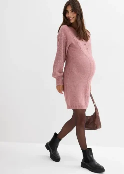 bonprix Robe boutonnée de grossesse et d’allaitement|Femme Femme Enceinte