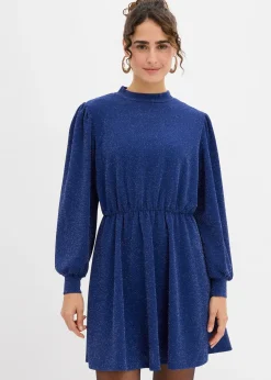 Femme bonprix Robes|Robe brillante en jersey interlock épais