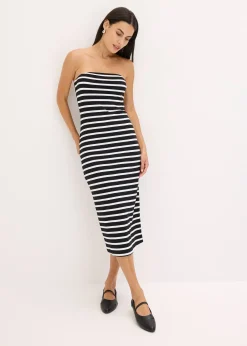 bonprix Robe bustier en matière côtelée|Femme Robes