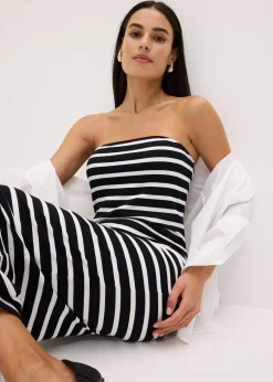 bonprix Robe bustier en matière côtelée|Femme Robes