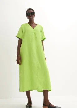 bonprix Robe caftan 100 % lin|Femme Premium|Robes