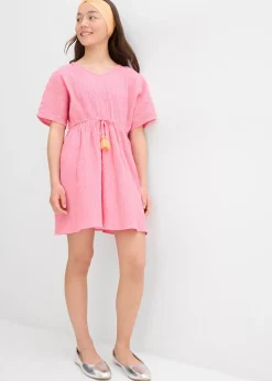 bonprix Robe caftan en coton froissé|Enfant Vêtements Enfant|Filles 9-16 Ans·Robes & Combinaisons