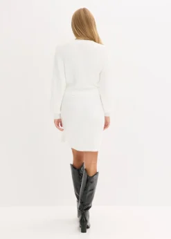 Femme bonprix Maille|Robes|Robe cintrée en maille avec accessoire