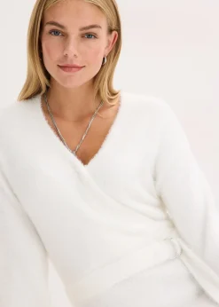 Femme bonprix Maille|Robes|Robe cintrée en maille avec accessoire