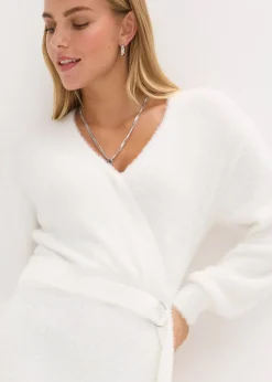 Femme bonprix Maille|Robes|Robe cintrée en maille avec accessoire