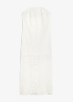 bonprix Robe col Bardot avec dentelle|Femme Robes