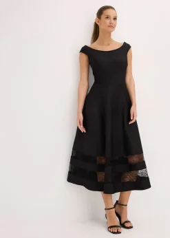 bonprix Robe col Bardot avec dentelle|Femme Mode Festive|Robes