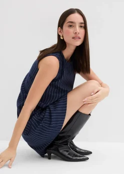 Femme bonprix Robes|Robe courte à rayures tennis, viscose mélangée