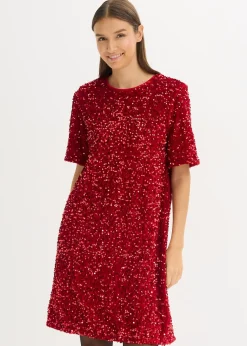 bonprix Robe courte à sequins|Femme Robes