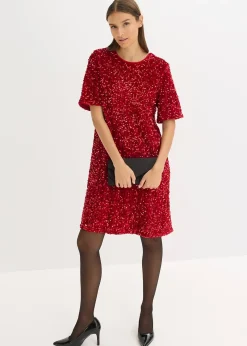 bonprix Robe courte à sequins|Femme Robes