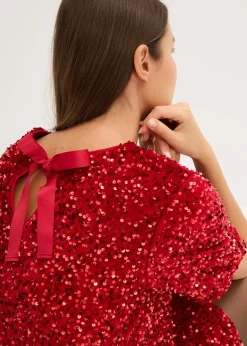 bonprix Robe courte à sequins|Femme Robes