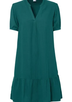 Femme bonprix Robes|Robe courte en gaze de coton