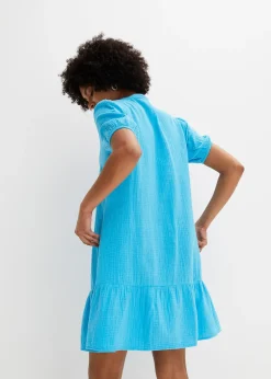 Femme bonprix Robes|Robe courte en gaze de coton