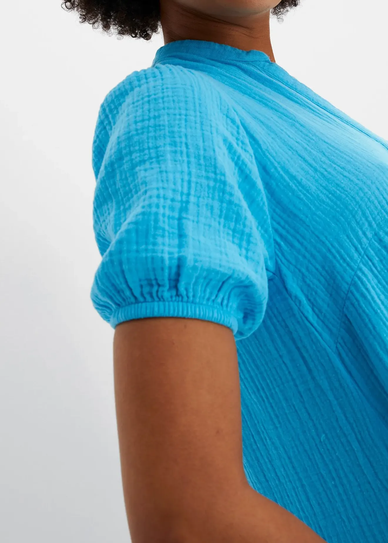 Femme bonprix Robes|Robe courte en gaze de coton