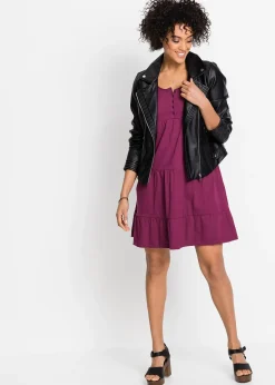 bonprix Robe courte en jersey coton|Femme Robes