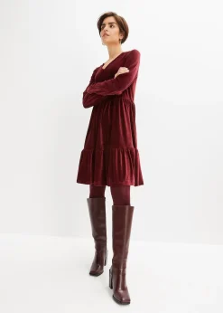 bonprix Robe courte en velours extensible|Femme Robes