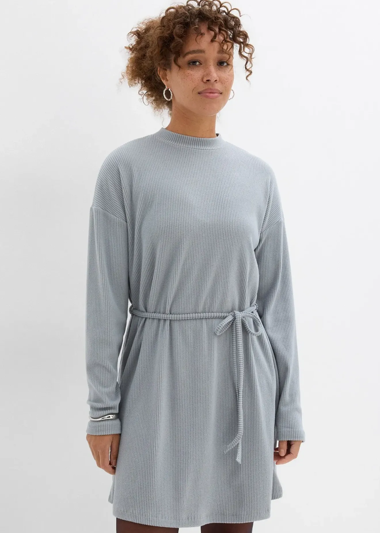 Femme bonprix Robes|Robe courte et côtelée