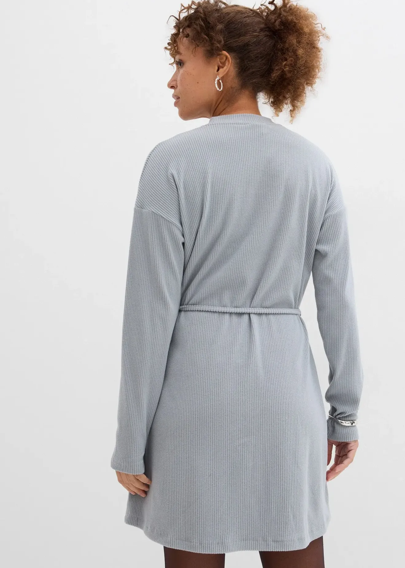 Femme bonprix Robes|Robe courte et côtelée